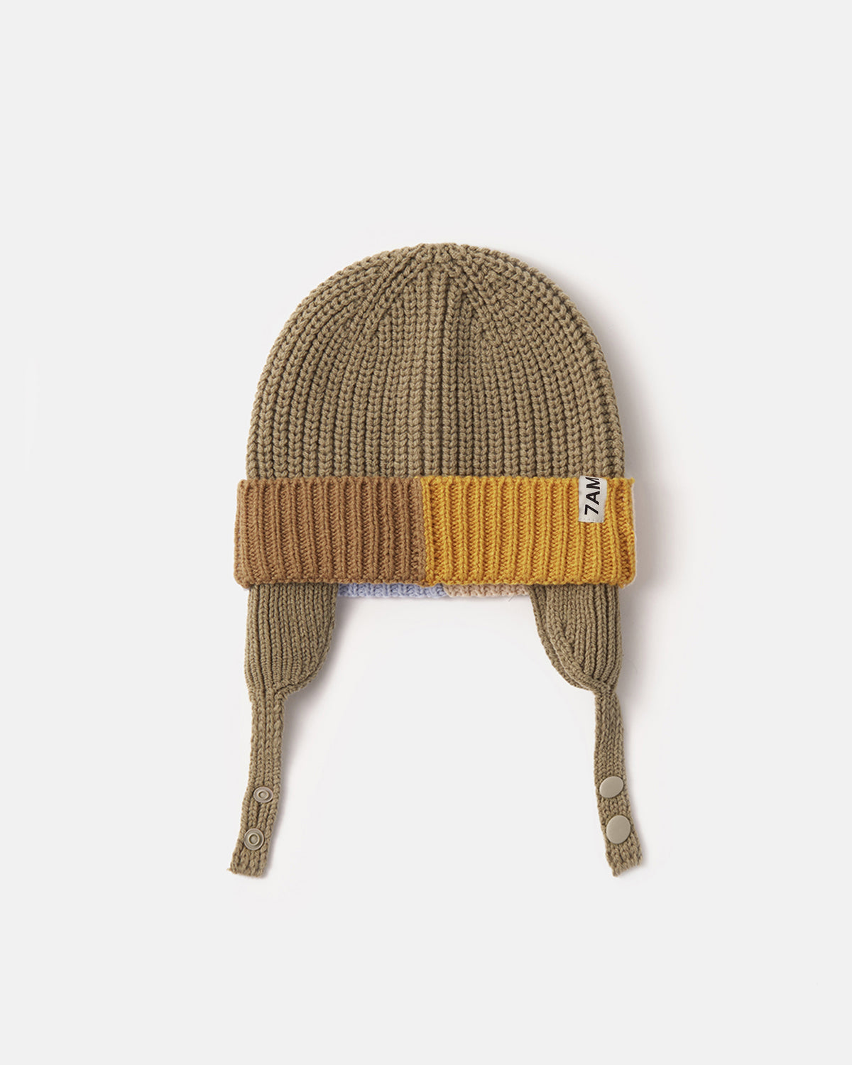 Vintage 80s Ear Flap Beanie Mini Brim Cadet Hat Cap Beanie VTG Columbia Ear Flap Hat Panel Cap made USA 1990s Puffer  main image 2