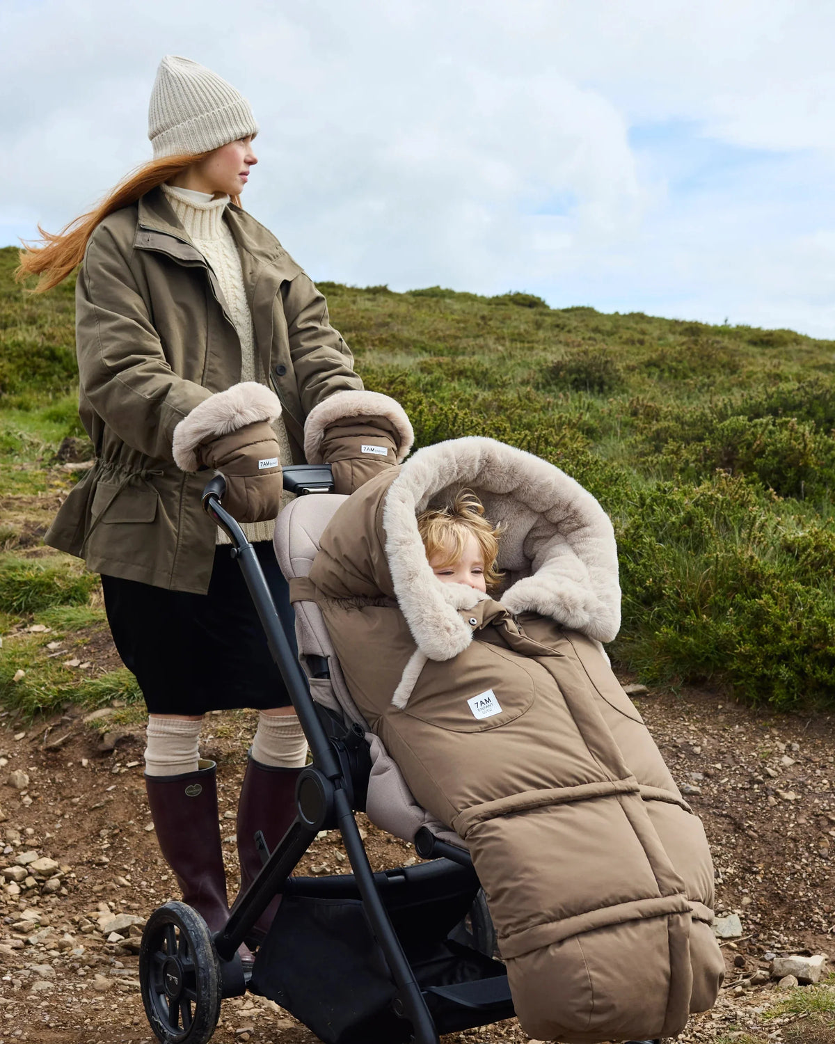 Moss Brown Faux Fur//