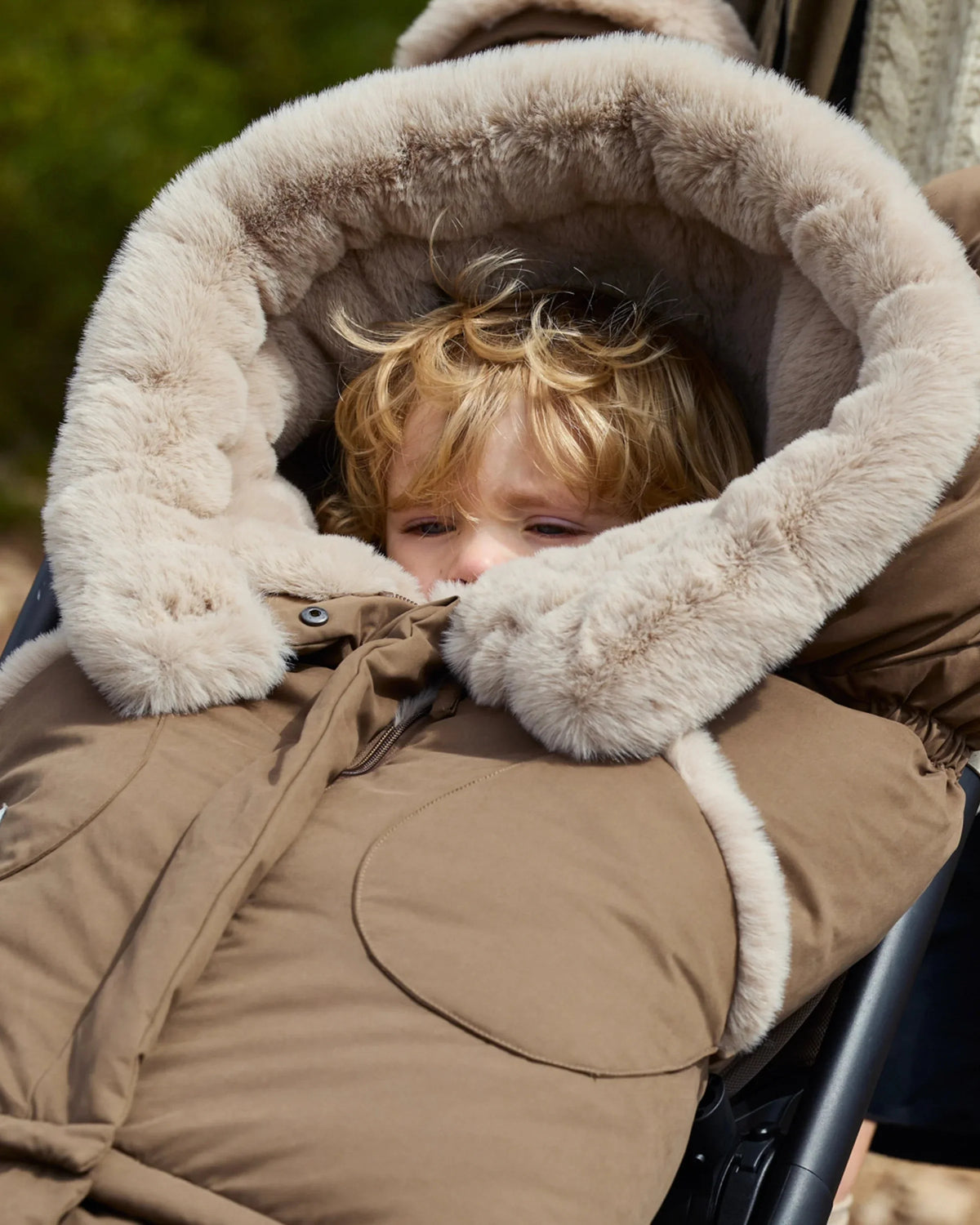 Moss Brown Faux Fur//