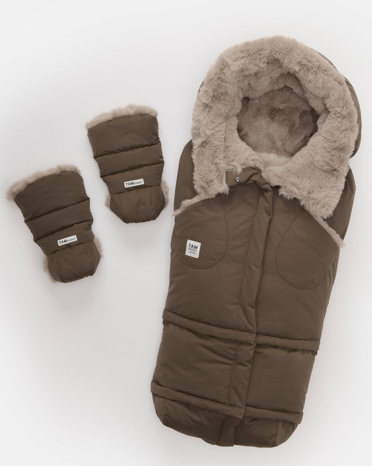 Moss Brown Faux Fur//