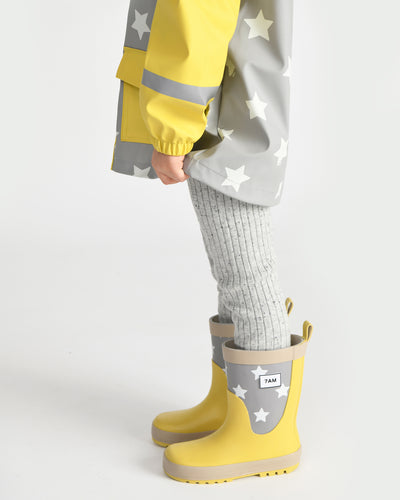 Rain Boots Rainy Houses Teal 8