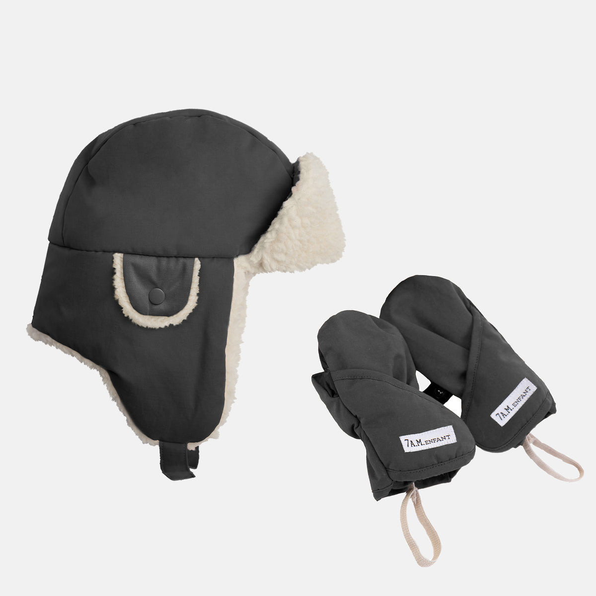 Chapka Set Benji Sherpa Hat Mittens1
