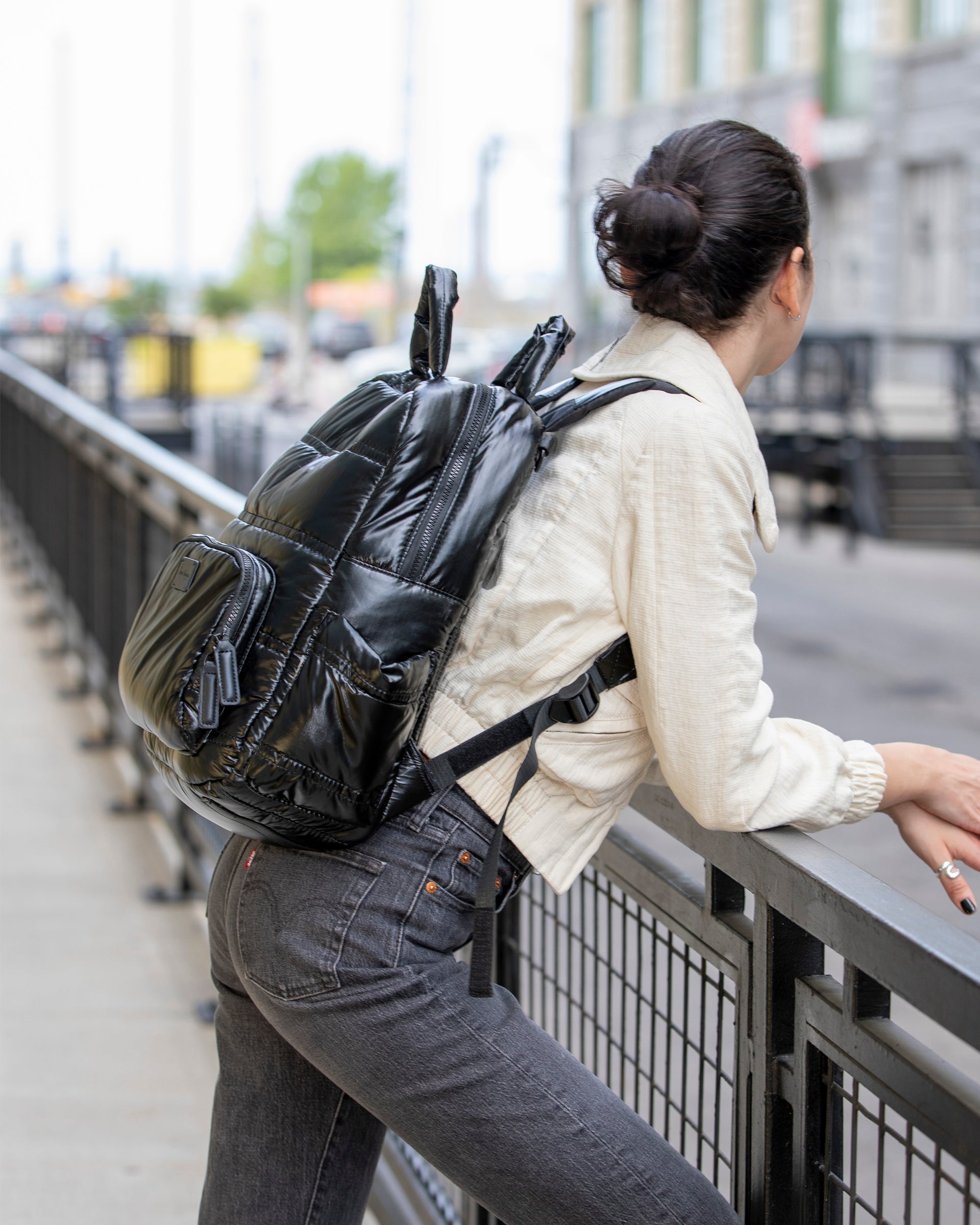 7AM Enfant London Diaper Backpack - Black Polar