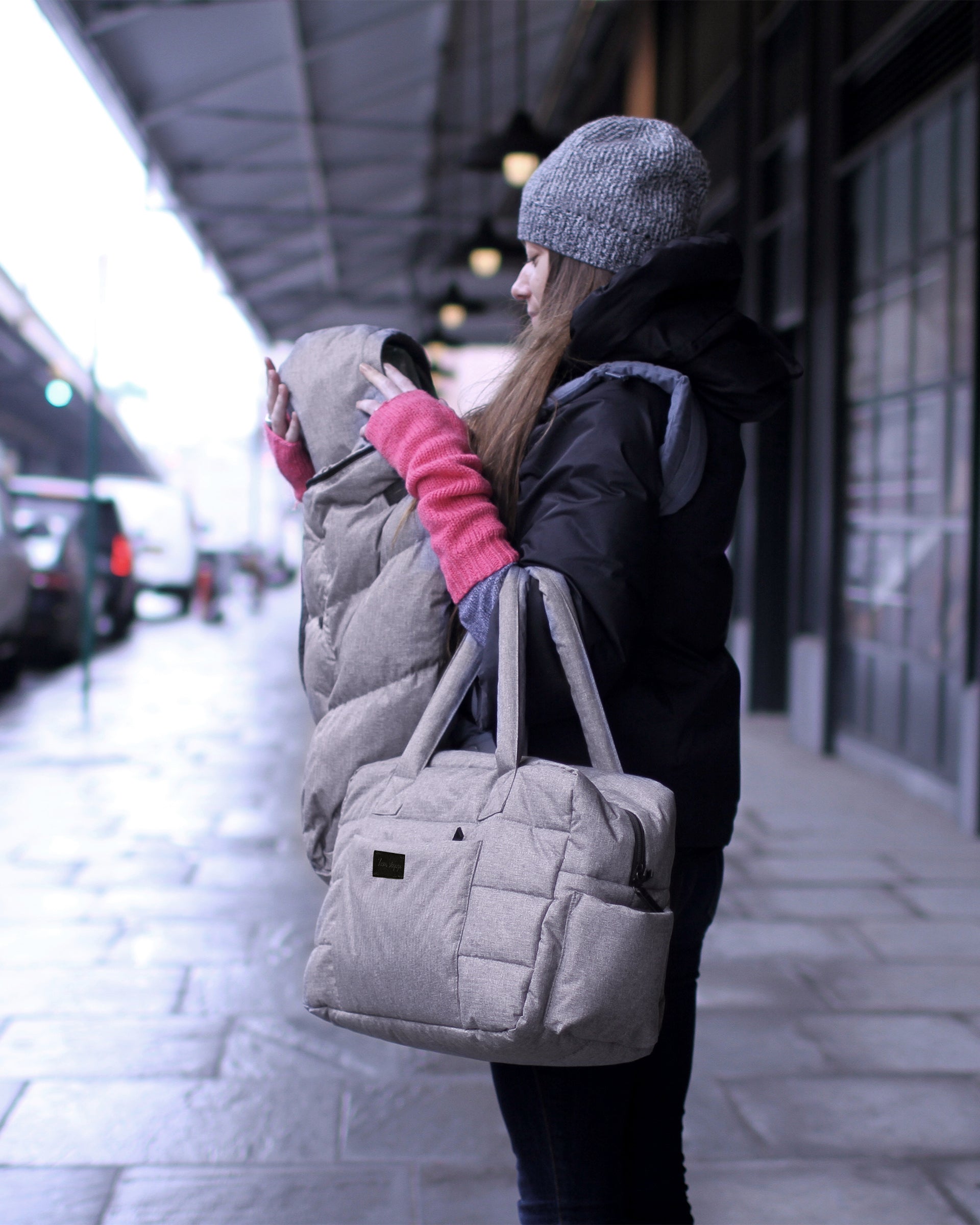 Heather Grey/Diaper Bag/