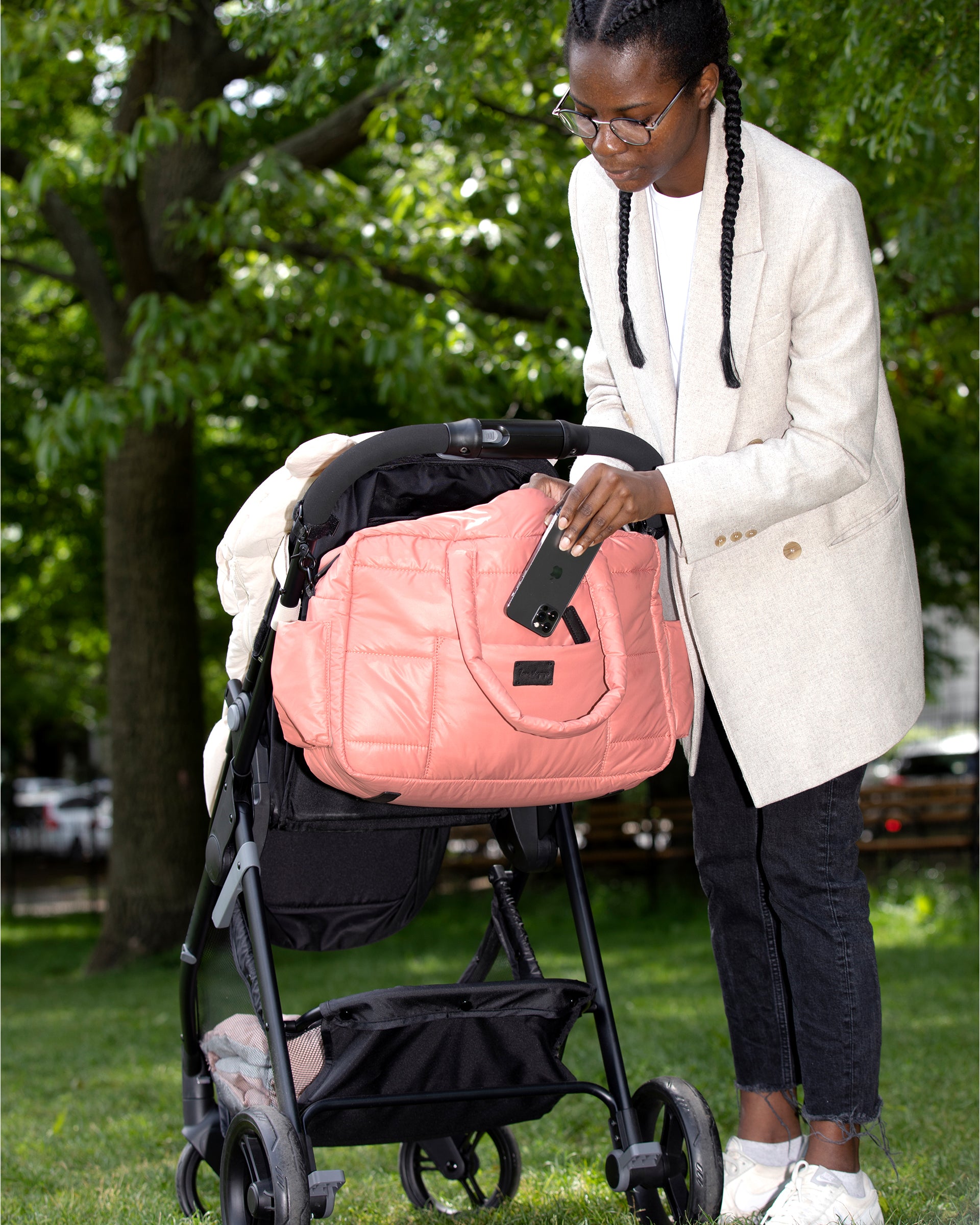 7AM Enfant Soho Carryall, Rose Dawn / One Size / Diaper Bag